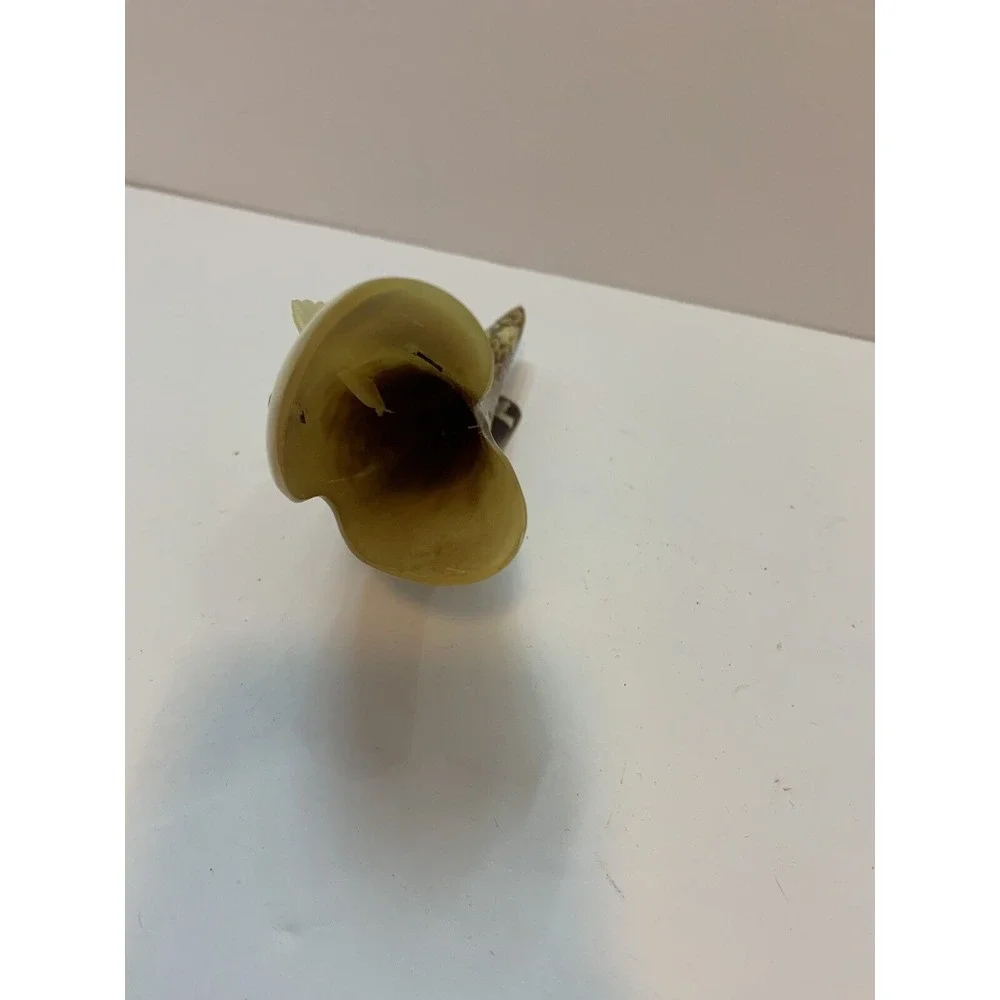 Vintage Bovine Horn Open‎ Mouth Decorative Fish Sculpture